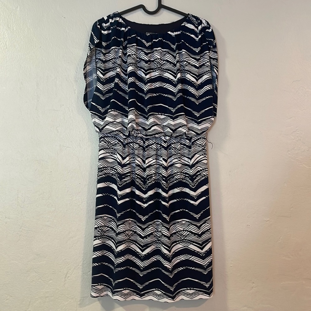 White and Black Stripped Dress